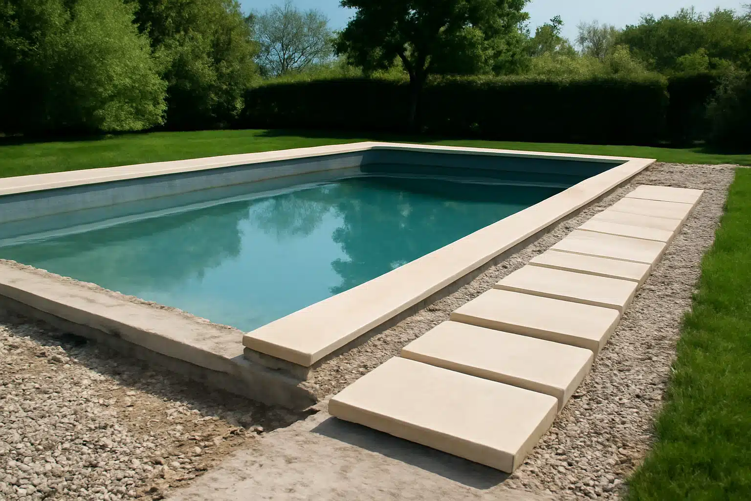 Changement de margelles de piscine à Vienne - WISER PISCINE près de Vienne