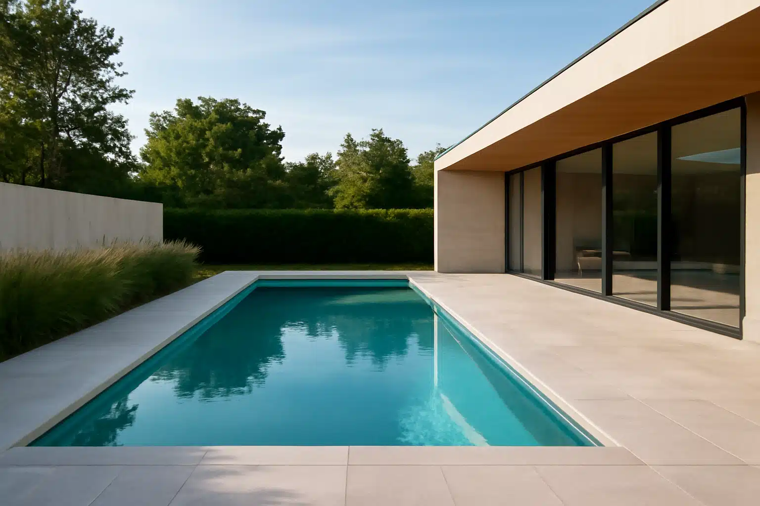 Piscine moderne à Vienne : conception et réalisation par WISER PISCINE près de Vienne