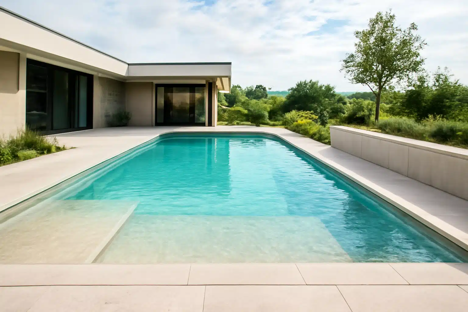 Piscine avec plage immergée à Vienne : l'expertise WISER PISCINE près de Vienne
