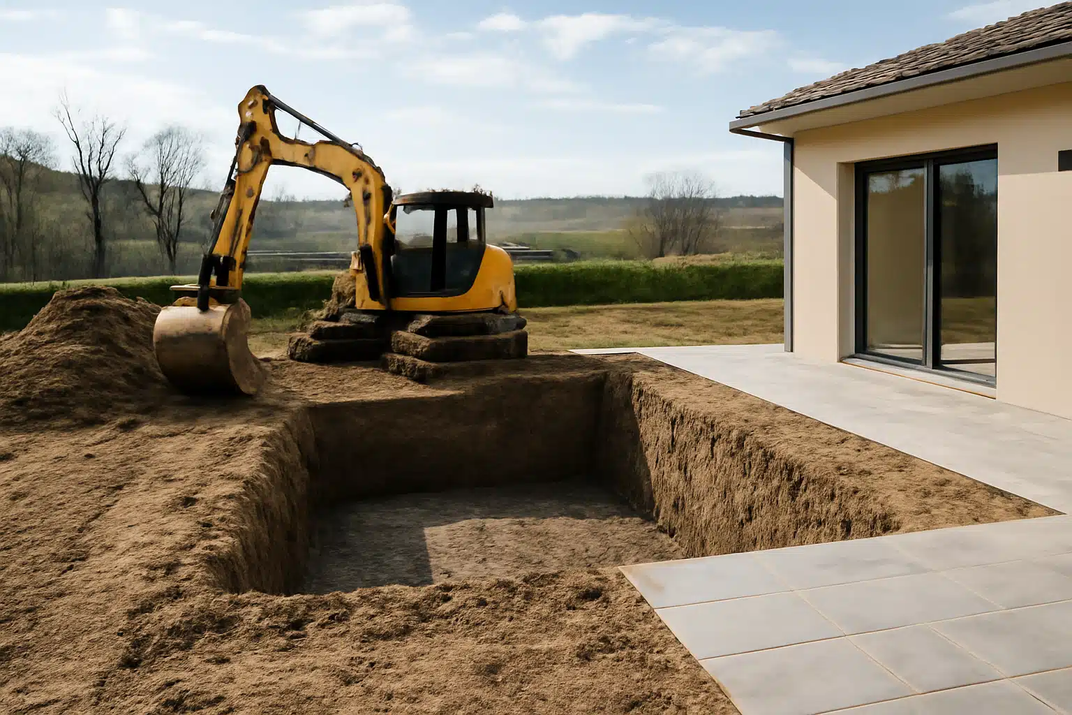 Terrassement pour la construction de votre piscine à Vienne, Rhône et Isère près de Vienne